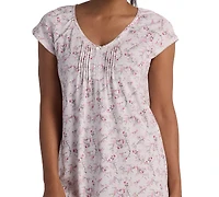 Miss Elaine Women's Short Sleeve Printed Night Dress