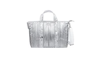 Packed Party Silver Metallic Puffy Confetti Weekender Tote Bag