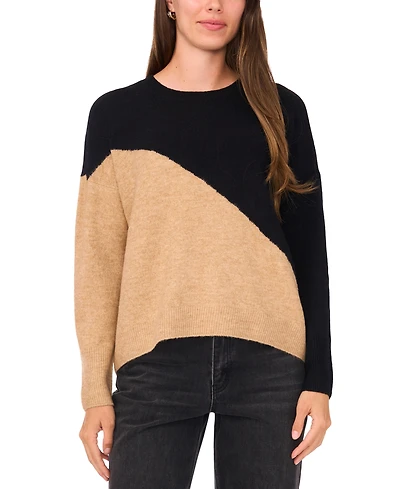 Sam & Jess Women's Vertical Colorblock Sweater