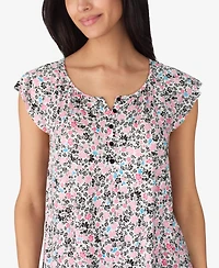 Ellen Tracy Women's Short Sleeve Cropped Pajama Set