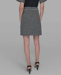 Karl Lagerfeld Paris Women's Tweed Pencil Skirt