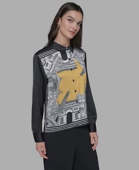 Karl Lagerfeld Paris Women's Printed Shirt
