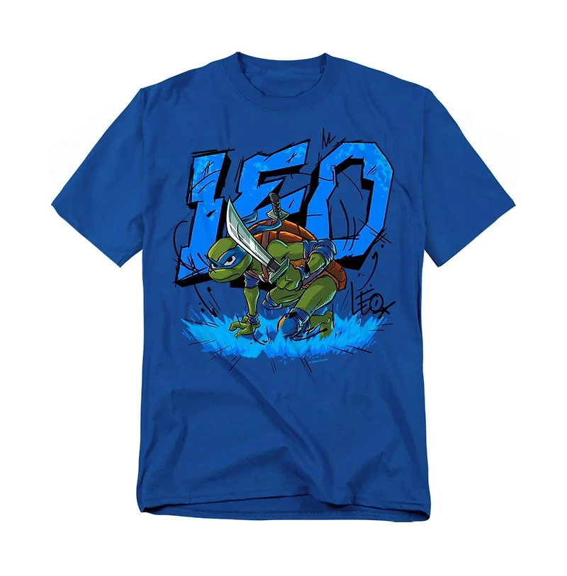Logovision Men's Tales Of The Teenage Mutant Ninja Turtles Leo Groundbreaking T-Shirt