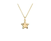 Little Sky Stone 14K Gold Plated Puffy Star Charm Necklace