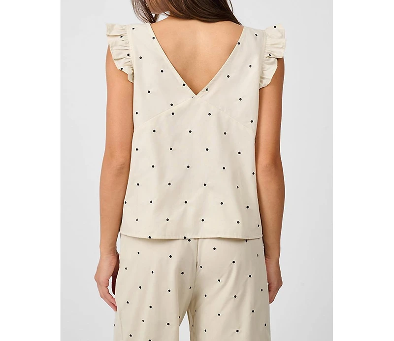 WeWoreWhat Women's Ruffle Sleeve Boxy Top