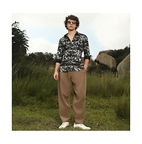 Campus Sutra Textured Foil Shirt