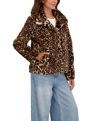 Sebby Collection Women's Short Faux Fur Jacket
