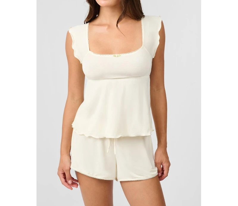 WeWoreWhat Women's Square Neck Babydoll Top