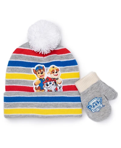 Paw Patrol Toddler Boys 2-Piece Beanie and Mitten Set
