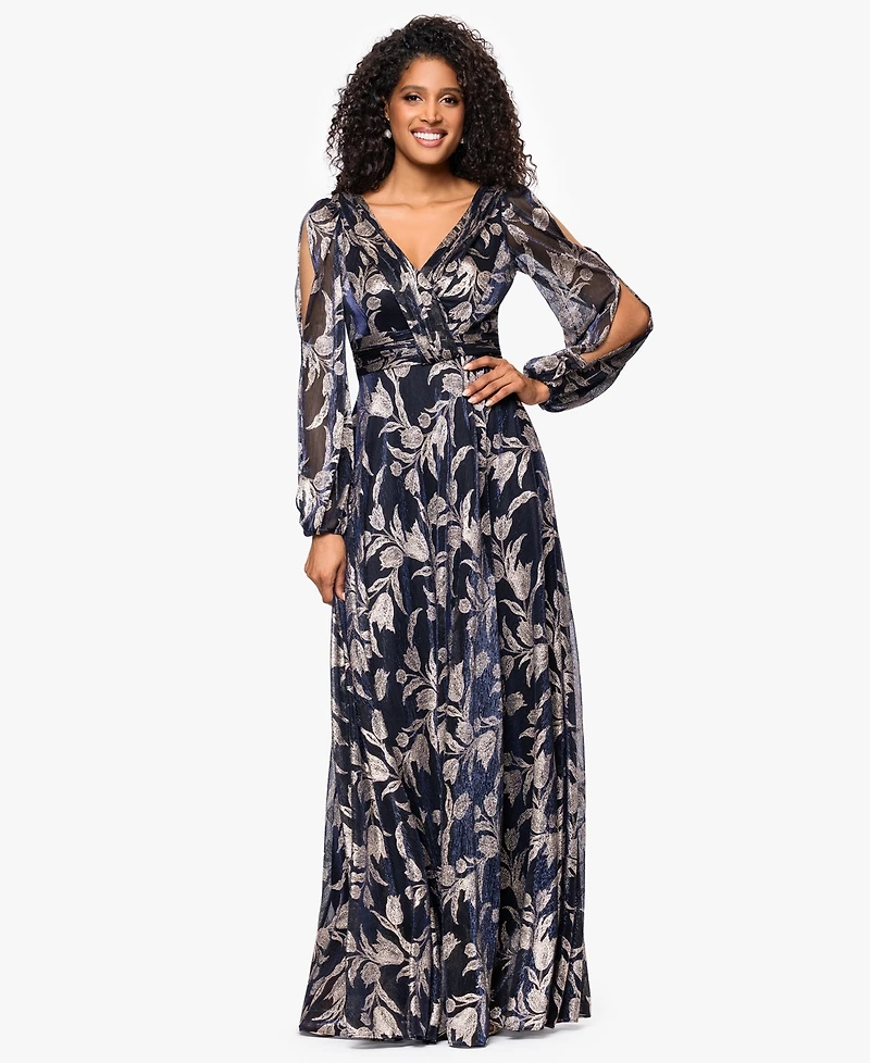 Betsy & Adam Petite Embellished A-line Dress