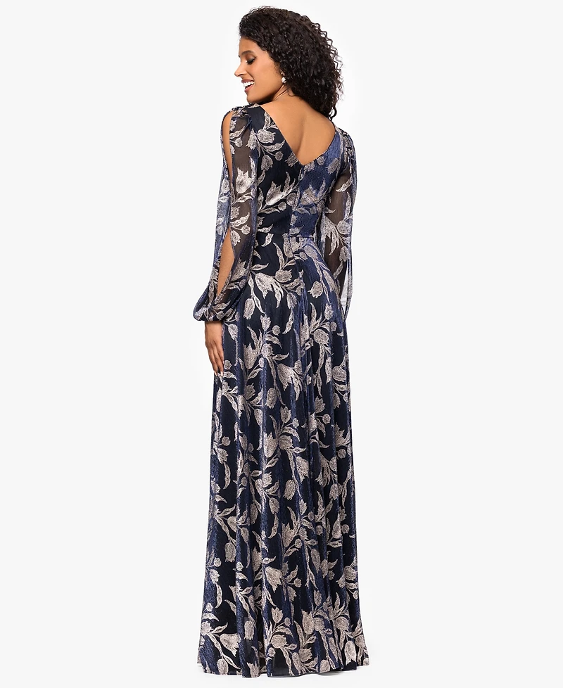 Betsy & Adam Petite Embellished A-line Dress