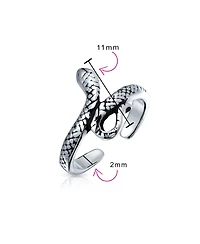 Bling Jewelry Set of 2 Garden Reptile Snake and Geko Lizard Midi Toe Ring Sterling Silver