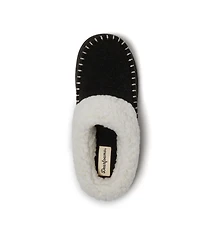 Dearfoams Women's Nyla Felted Plaid Moccasin Toe Clog House Shoe Slipper