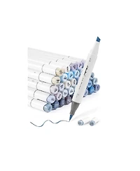 Ohuhu Honolulu 36ct Gray Tone Brush/Chisel Dual Tip Alcohol Markers Y30-80401-97