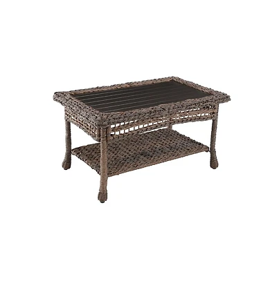 Jiallo Faux Sea Grass Resin Rattan Coffee Table