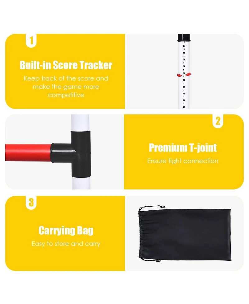 Ladder Ball Toss Game with Bolas, Score Tracker, and Carrying Bag