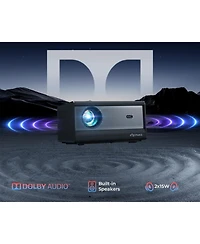 Elephas[1200 Ansi/Netflix-Licensed/30W Dolby Audio] Smart 4K Projector with WiFi and Bluetooth, Auto Focus, Portable Home Theater for Indoor/Outdoor