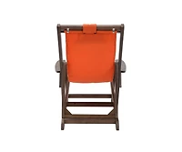 Jiallo Canvas Sling Chair With Cup And Wine Holder Ottoman (Set Of