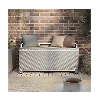 Enitial Star Azur Poolside Outdoor Wicker Metal Storage Bench