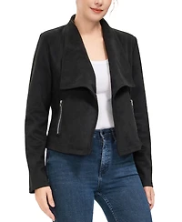 kimi + kai Women's Faux Suede Open Front Jacket