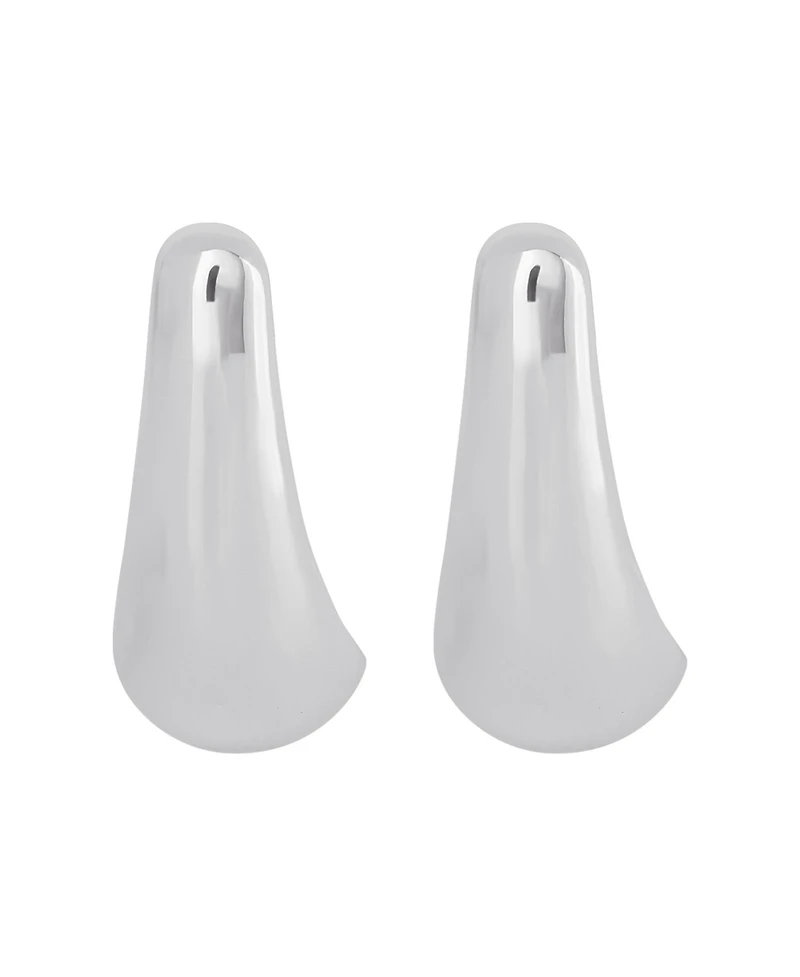 Jessica Simpson Sculptural Silver-Tone Drop Earrings for Modern Elegance