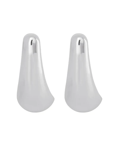 Jessica Simpson Sculptural Silver-Tone Drop Earrings for Modern Elegance
