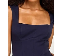 Seni & Cade Juniors' Sleeveless Drop Waist Short Dress