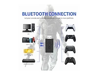 TopWolf Wireless Usb Bluetooth Controller Adapter for Nintendo Switch Oled, Switch Lite, PS5, PS4, Xbox One, Pc, Steam
