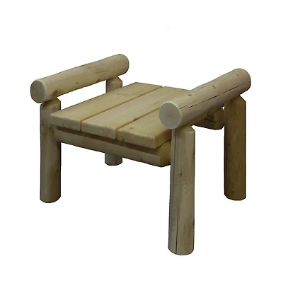 Contoured Comfort Cedar Log Ottoman