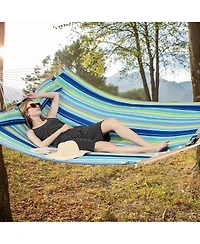 Akiudex patio hammock foldable swing chair bed with detachable pillow
