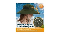 Multijoy Wide Brim Sun Hat, Upf 50+ Uv Protection Waterproof Packable Bucket Hat for Men & Women, Fishing Hiking Beach Garden