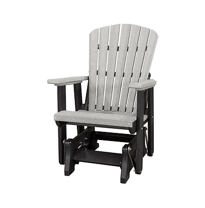 American Furniture Classics Fan Back Glider Made in the Usa- Light Gray, Black