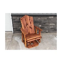 American Furniture Classics Cedar Adirondack Swivel Glider