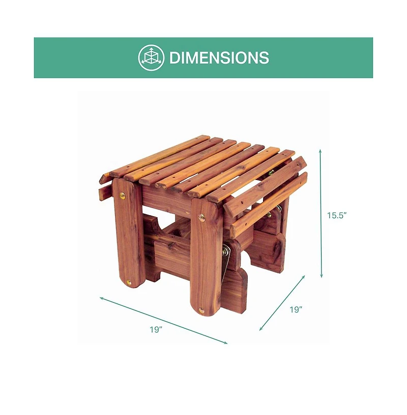 American Furniture Classics Cedar Gliding Ottoman