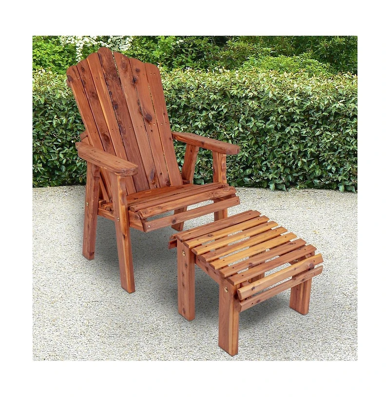 American Furniture Classics Cedar Stationary Chair W Stationary Ottoman