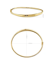 Devata Dome Bangle Bracelet in 14K Gold, Fits Small Wrist, approx. 3.6 grams