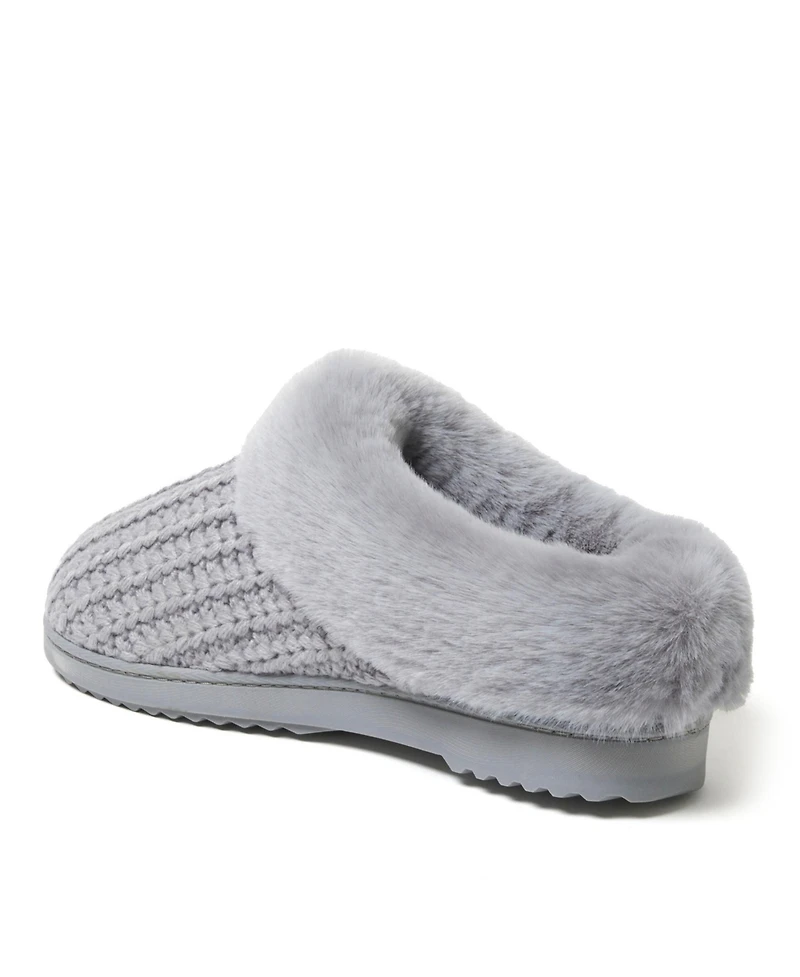Dearfoams Women's Hannah Festive Knit Clog House Shoe Slipper