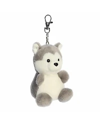 Aurora Mini Busky Husky Palm Pals Adorable Clip-On Gray 4"