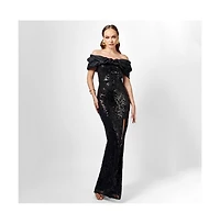 Bariano Women's Jaylan Off Shoulder Gown