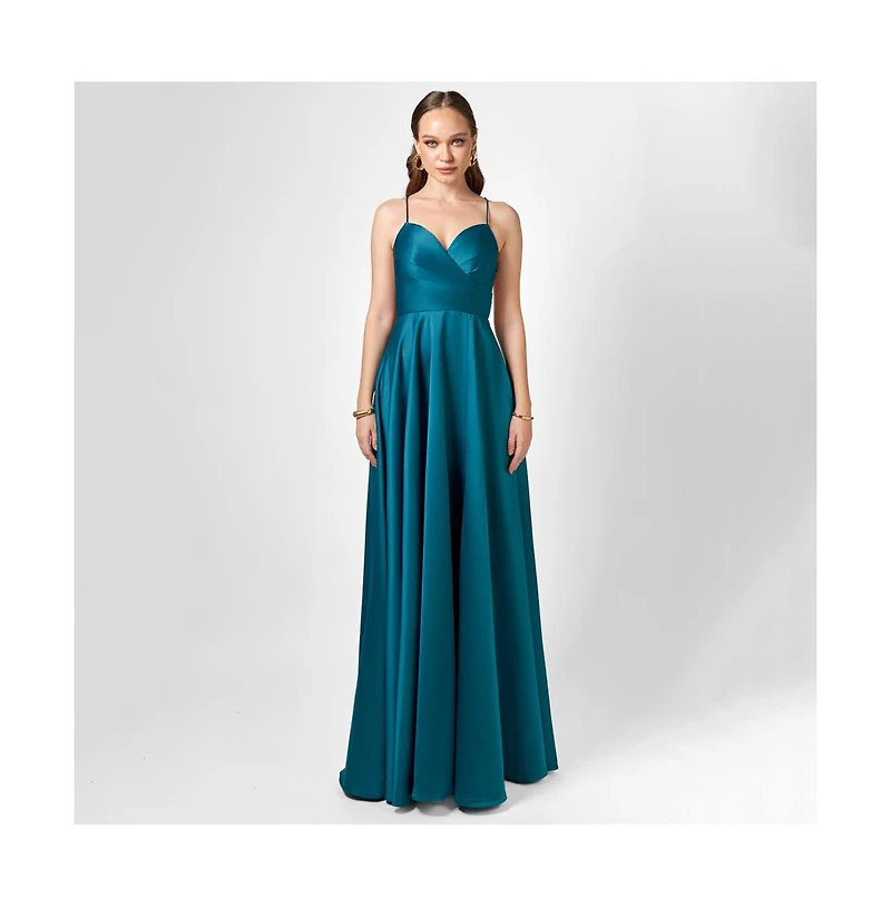 Bariano Hanna Open Back A Line Gown