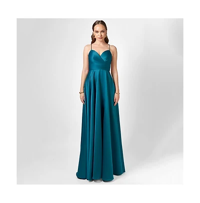 Bariano Hanna Open Back A Line Gown
