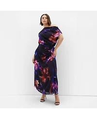 City Chic Women's Plus Vivid Print Maxi Dress