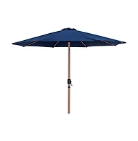Meridian Furniture Fiji Navy Fabric / Matte Black Aluminum Patio Umbrella with Base Sets
