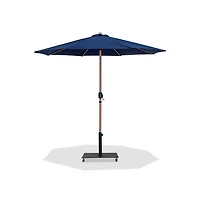Meridian Furniture Fiji Navy Fabric / Matte Black Aluminum Patio Umbrella with Base Sets