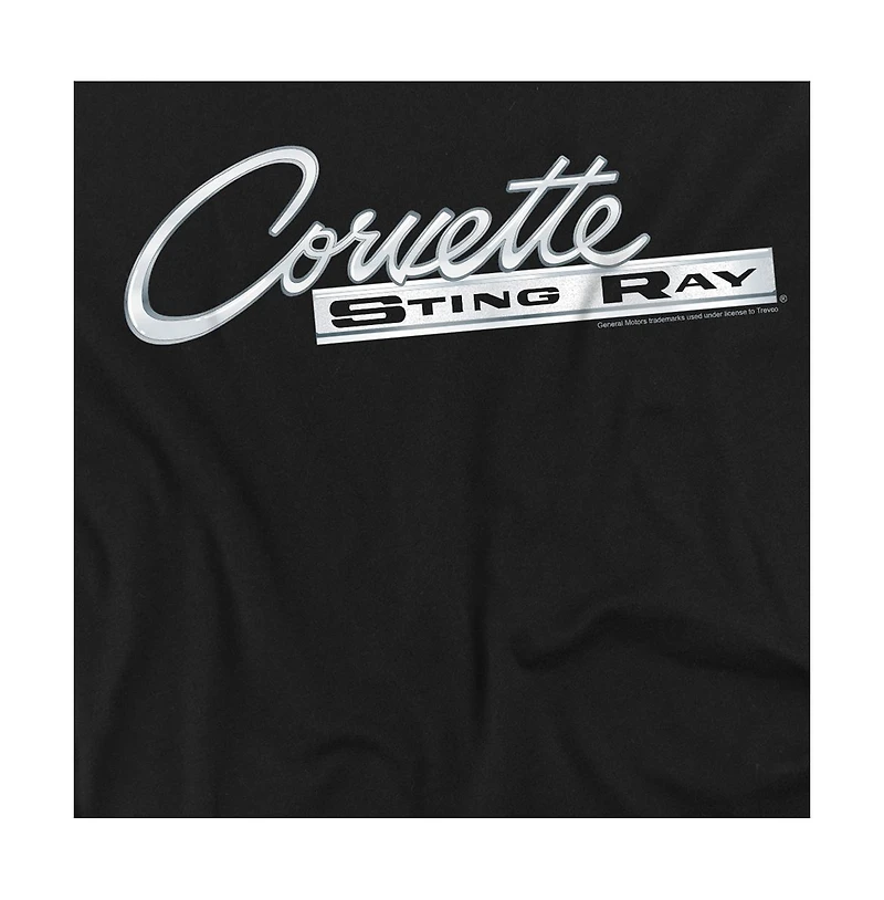 Logovision Men's Chevrolet Chrome Stingray Logo T-Shirt