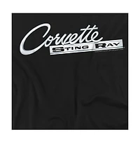 Logovision Men's Chevrolet Chrome Stingray Logo T-Shirt