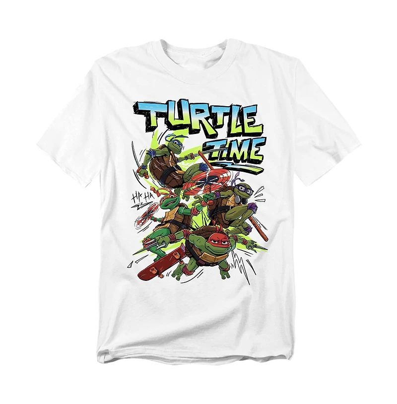 Logovision Men's Tmnt Mutant Mayhem Turtle Time Group T-Shirt