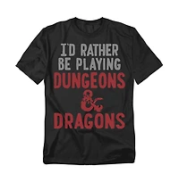 Logovision Men's Dungeons And Dragons Rather Be Playing Dd T-Shirt