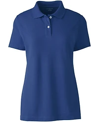 Lands' End Women's Plus Short Sleeve Basic Mesh Polo Shirt