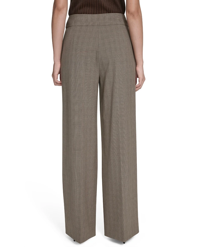 Calvin Klein Petite Mid-rise Wide Leg Pants
